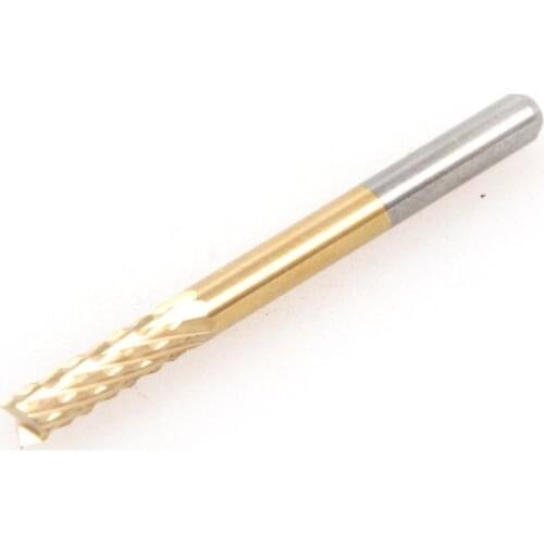 1pcs 3.175mm TiN Coating Corn PCB Milling Cutter High Hardness Tungsten Steel for Engraving Machine