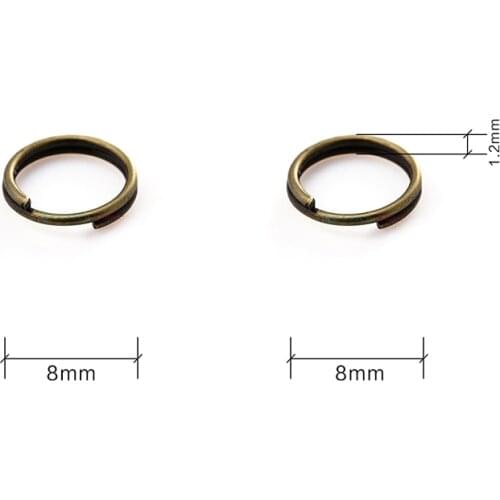 1000pcs 8mm Alloy Open Double Rings Split Rings Loops Jump Rings For Jewelry Findings DIY