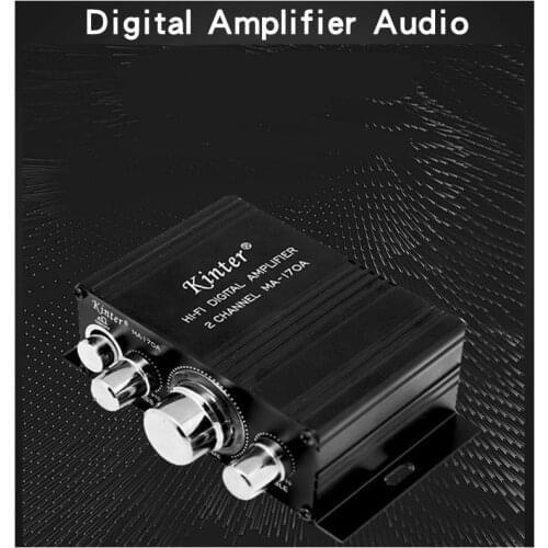 170A 2.0 Channel Luxury Bluetooth High Fidelity Small Pure Power Amplifier 12/220V Vocals Good Sound Quality Car Home Outdoor