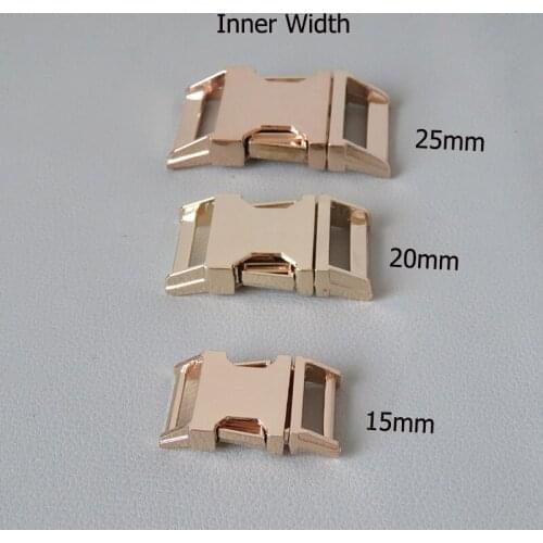 20pcs/pack Plated Metal Buckle Straps Belt Clasp For Pet Dog Collar Necklace Bracelet Paracord Sewing Accessory Zinc Alloy