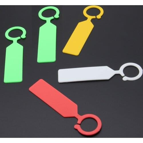 50Pcs Tied Plant Labels Tags Colorful Garden Fruit Tree Hanging Marker Thick Plastic Flower Bonsai Nursery Seedling Tracking