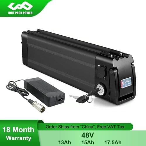 13S5P 48V 13Ah 14.5Ah 17.5Ah Samsung Cell Li-ion Silver Fish Electric Bike Battery for Bafang TSDZ2 1000W 750W 500W 350W Motor