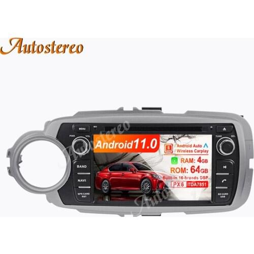 Android 10.0 4+64 Car DVD Player Radio Car GPS Navigation System For Toyota Yaris 2012-2015 Auto Multimedia Player Stereo Radio