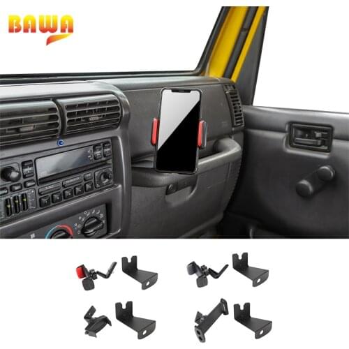 BAWA Car Bracket for Wrangler TJ Car Interphone Ipad Mobile Phone Holder Accessories for Jeep Wrangler TJ 1997-2006