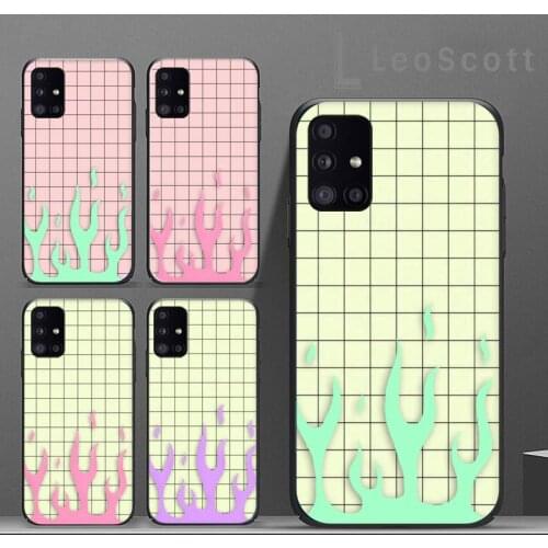 Flame Phone Case For Samsung A32 A51 A52 A71 A50 A12 A21S S10 S20 S21 Plus Fe Ultra