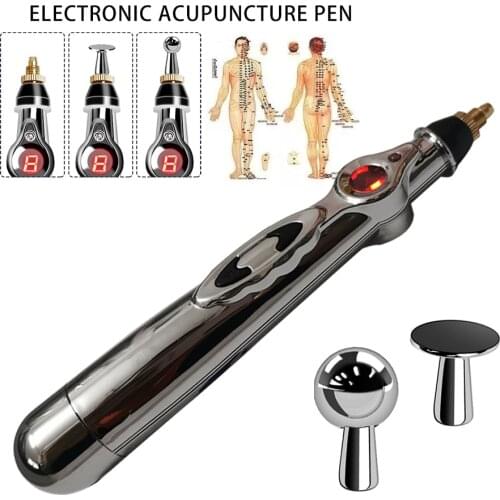 3 Heads Electronic Acupuncture Pen Electric Meridians Laser Therapy Heal Massage Pen Meridian Energy Pen Relief Pain Tools
