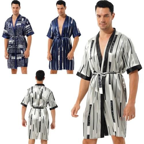 Мужские атласные халаты Freebily China At AliExpress