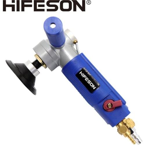 HIFESON 3 Inch Air Pneumatic Sander Water-feed Mill Wet Polisher Tool Machine for Marble Quartz Granite Stone Polishing
