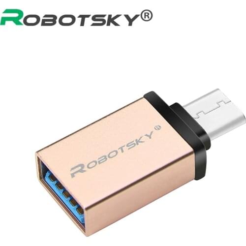 Robotsky USB3.0 Type C Converter Type-C to OTG USB 3.0 USB C Adapter for Chromebook Macbook Huawei P9 Xiaomi 4C Nexus 5X LG G5