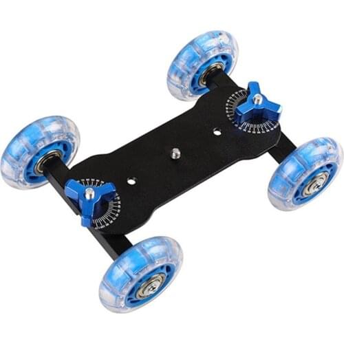 Mobile Rolling Sliding Dolly Stabilizer Skater Slider 11"Articulating Magic Arm Camera Rail Stand Photography Car For GoPro 7 6