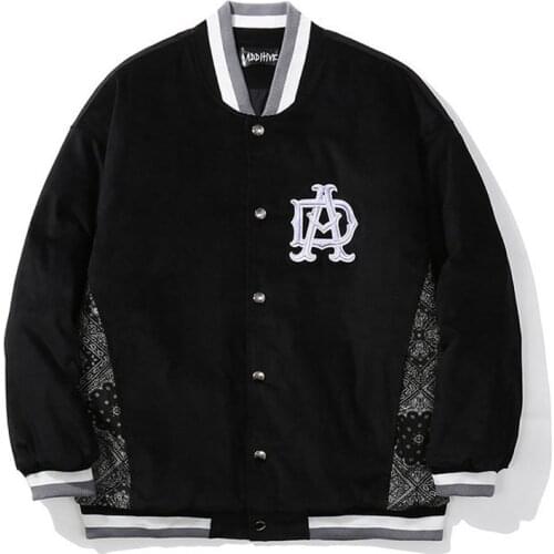 Mens College Varsity Baseball Jacket Cashew Monogrammed Embroidered Baseball Coat Fashion Letterman Outerwear Tops Clothing