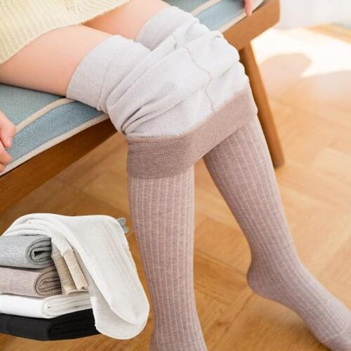 2020 New Baby Pantyhose Thin Fleece Wide Vertical Solid Color Children Frosted Plush Girl White Dance Tights For 3-12 Years