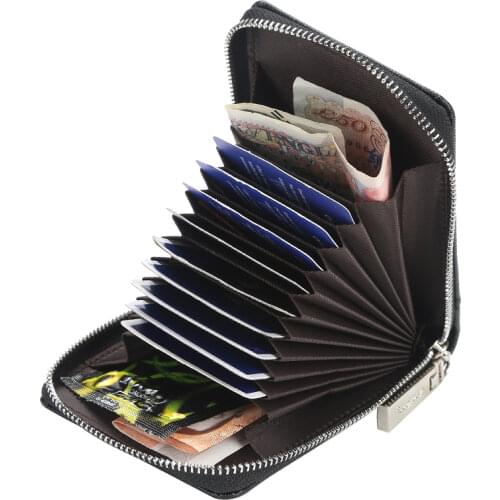 2021 New fashion zipper Mens Wallet small short Credit Card Holder for male vintage mini man purse with coin pocket