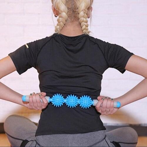 NEW Massager Stick Hedgehog Balls Muscle Roller Anti Cellulite Massager Trigger Point Stick Cellulite Slimming Massage Stick