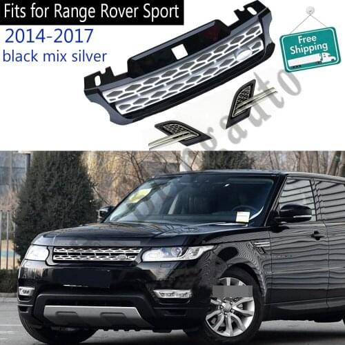 Front grille side vent fits for L and Rover R ange R over sport 2014-2017 front radiator side grille black mix silver