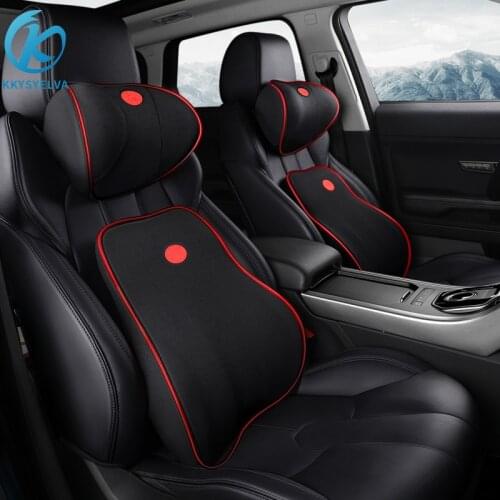 Car Seat Headrest Lumbar Cushion Neck Support Memory Back Brace Pillow Supports Ergonomics Auto Accessories Waist