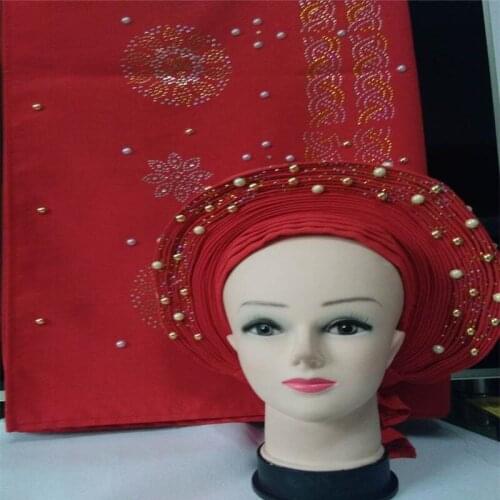 African wedding headband for women With shawl self made nigerian gel, gel hele turban aso ebi, wedding headband 7L111803