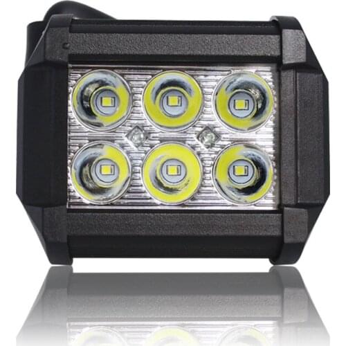 Factory Direct Selling 6 Lamps 18W Work Dual-row Overhaul White Light Cross-country Vehicle Roof Spotlight Long Band Auxiliary