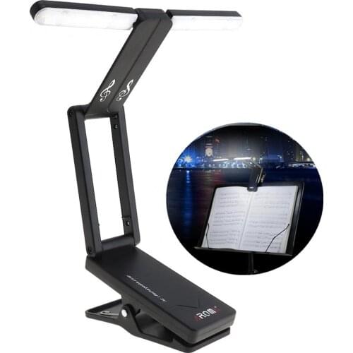 Music Stand Lamp Rechargeable Folding LED Clip-on Light for Guitar Piano Light and Stage Lighting Music Stand Lamp