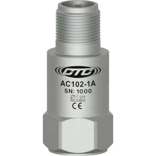 Advanced CTC AC-102 PZT Ceramic Sensing Elements Accelerometer Top Exit Connector / Cable