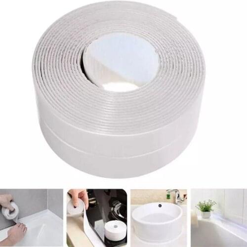 320×3.8cm kitchen countertop bathroom toilet sink gas stove corner self-adhesive waterproof sealing bath joint filler strip
