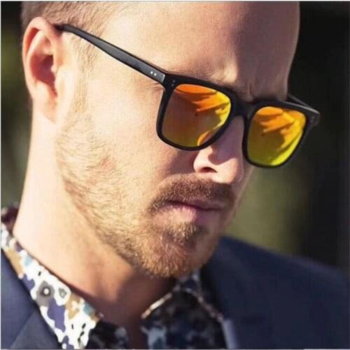 Ywjanp Sports Sunglasses Men Brand Designer Rice nail Sun glasses Reflective Coating Square Spied For Men Eyewear Oculos De Sol