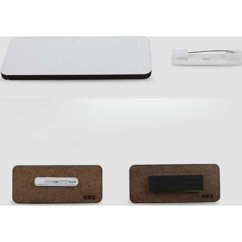 Sublimation blank badge pin wooden custom label badge hot tranfer printing DIY consumable magnet style and pins style 15pcs/lot