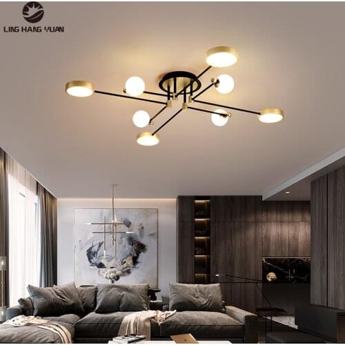 Led Ceiling Light Indoor Home Modern Chandelier Ceiling Lamp for Living room Bedroom Dining room Kitchen Lighting Fixtures Gold