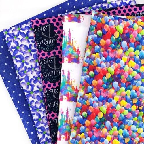 50*145cm 100% Pure Cotton Material Fabric Castle balloon Star Dots Patchwork Sewing Quilting Fabrics Needlework DIY Cloth Sewing