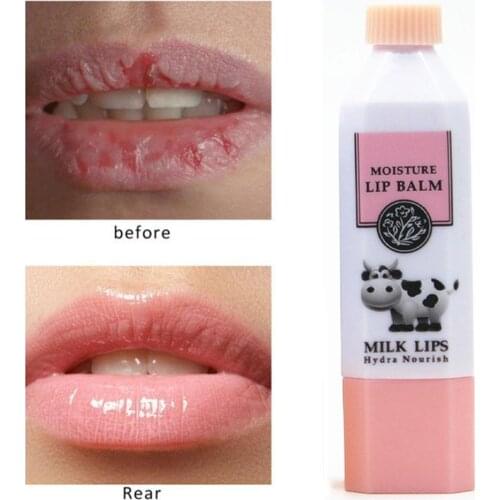 Milk Moisturizing Lip Balm Color Moisturizing Long-lasting Wrinkle Lip Fade Lipstick Waterproof U1Z7