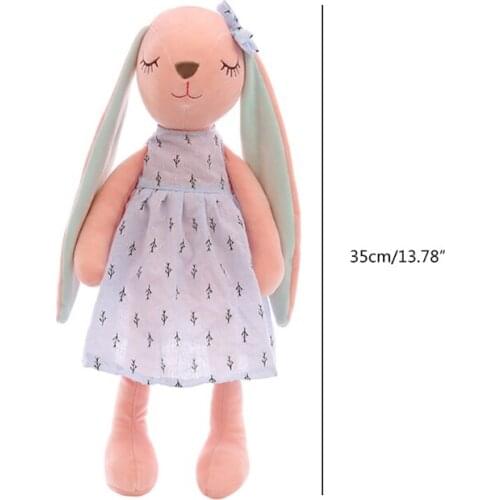 066B 14’’ Stuffed Animal Jackrabbit Doll Couch Decors Soft Interactive Toy for Baby Emotion Smooth Office Automobile Supply