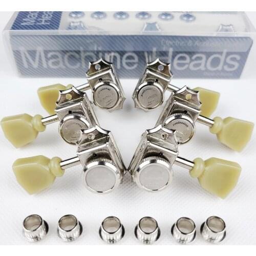 1 Set 3R3L Vintage Deluxe Locking Electric Guitar Machine Heads Tuners For LP SG Electric Guitar Tuning Pegs Nickel