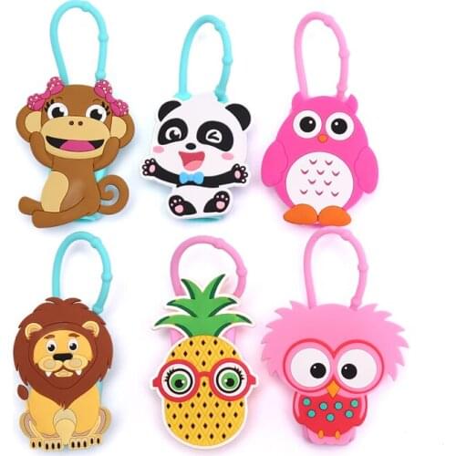 1pcs Cartoon Mini Hand Sanitizer Split Bottles Travel Portable Hand Gel Holder Split Bottles No Clean Detachable Cover Bottle