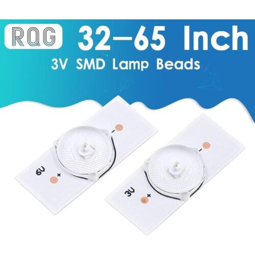 10PCS 3V SMD Lamp Beads with Optical Lens Fliter for 32-65 inch LED TV Repair