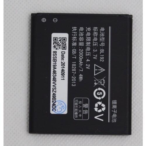 10pcs/lot 2000mah phone battery BL192 for Lenovo A300 A328 A328T A338T A388T A526 A529 A505E A560 A590 A680 A750 BL192 batteries