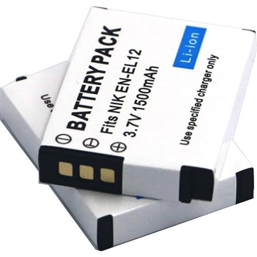 2Pcs/lot DVISI EN-EL12 EL12 Rechargeable Batteries battery AKKU For Nikon S620 S6200 S630 S6300 S640 S70 S710 S8000 S800C Camera