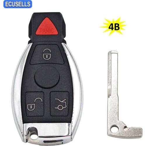 3+1/4 Button Remote Car Key Shell Case Housing For Mercedes For Benz A B C E S Class W203 W204 W205 W210 W211 W212 W221 W222