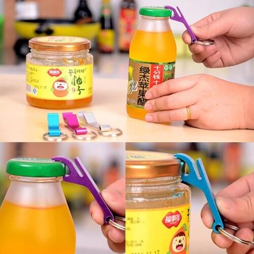 3pcs/pack Beer Bar Tool Kitchen Gadgets Pocket Keychain 4 in 1 Beer Bottle Opener Key Ring Chain Wedding Favor Gifts