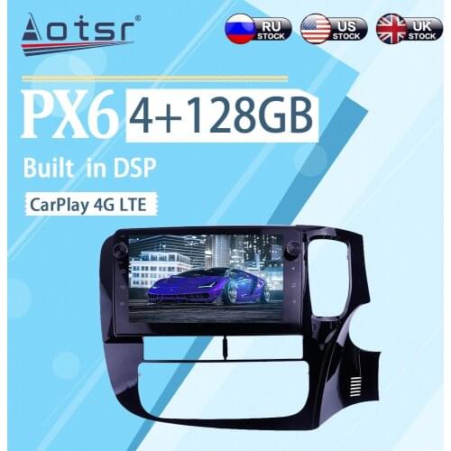 4+128GB For Mitsubishi Outlander 2014 - 2018 Android 10 WIFI Wireless Carplay Car Multimedia Radio Player GPS Navigation Stereo