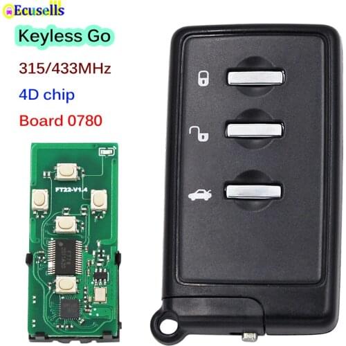 4 Buttons 315MHz 433MHz 4D Chip Prox Smart Remote Key Fob for Subaru Forester Impreza Legacy Liberty 14ACA Board 0780