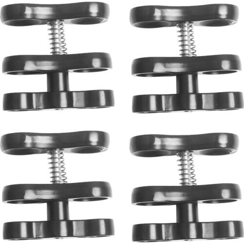 4 Pack Professional Dive Ball Joint Arm Connector Clamp Extension Mount for Scuba Diving Underwater Photography System