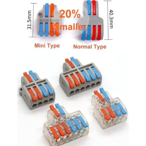 5/10pcs PCT-42/62 DF-42/62 Mini Fast Wire Connector Universal Wiring Cable Connector Push-in Conductor Terminal Block Small size
