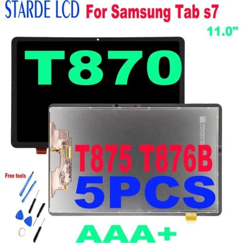 5PCS NEW 11.0" For Samsung Galaxy Tab S7 SM-T870 T875 T876B LCD Display Touch Screen Digitizer Panel Assembly