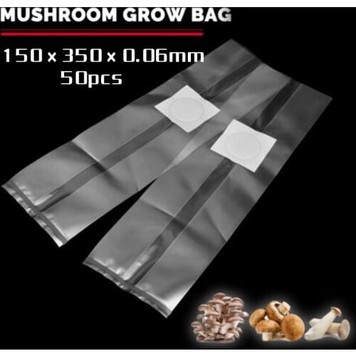 Clear Grow Bag Supplies Spawn Growing High temperature resistance 15*35cm
