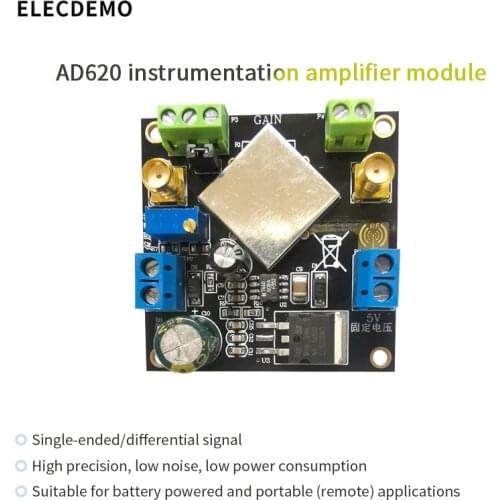 AD620 Voltage Amplifier AD620 Module Differential Amplifier Single-Ended/Differential Small Signal Instrumentation Amplifier