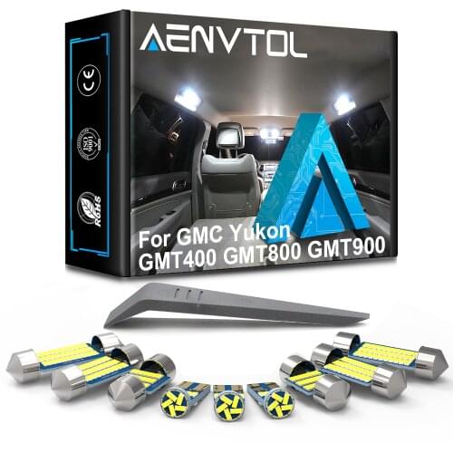 LASFIS For GMC Yukon GMT400 GMT800 GMT900 XL Hybrid Led Interior Lights (1992-2014) Error Free White LED Car Interior Light Kit