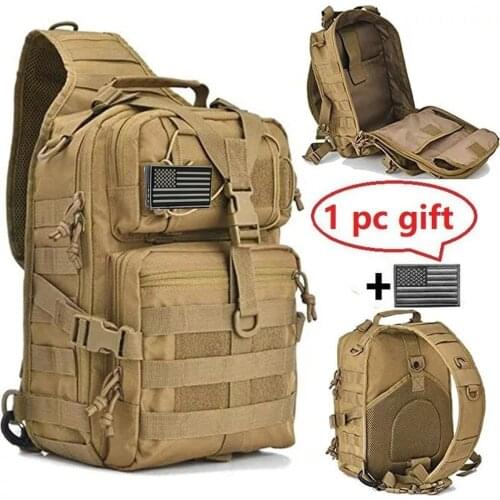 Military Tactical Assault Pack Sling Backpack Army Molle Waterproof Rucksack Bag Hiking Camping Travelling Backpacks Chest Bags