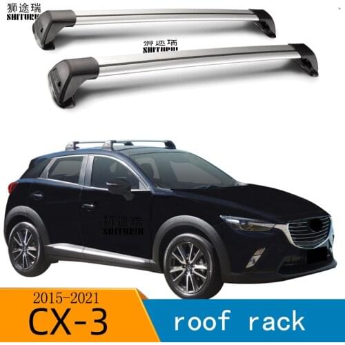 2 Pcs for MA.ZDA CX-3 cx-30 5-dr SUV, 2015-2020 Roof Bar Car Special Aluminum Alloy Belt Lock Led Shooting CORSS RACK