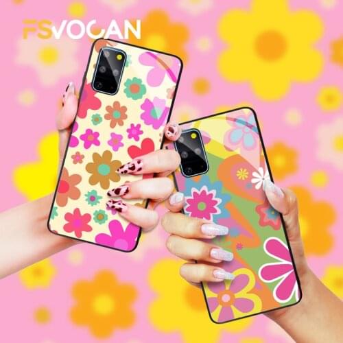 Bloom Flowers Case For Samsung Galaxy S21 S20 FE Plus A71 A72 A70 A51 A52 A50 S10 Note 20 10 Ultra Colorful Glossy Phone Cover