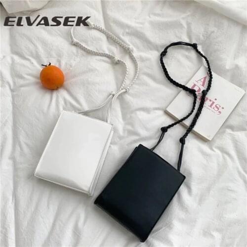 ELVASEK Female shoulder bag 2020 new student crossbody solid color wild personality creative bag for women small square handbag